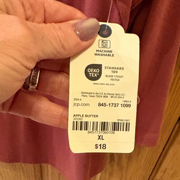 St. John's Bay 3/4 Sleeve T-Shirts - Rust and Blue NWT - Picture 4 of 13